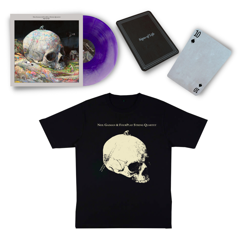 Signs of Life - Coloured Vinyl, Skull T-Shirt & Playing Cards Bundle